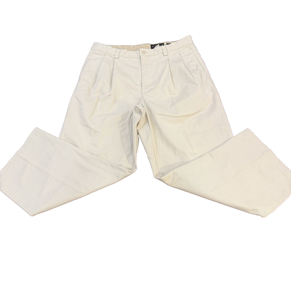 Eddie Bauer Pants Mens 35x28 Khaki Wrinkle Resistant Relaxed Fit Casual Chino